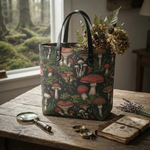 Vintage-Pilzwald-Botanik Tasche