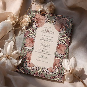 Vintage Pimpernel-Muster William Morris Folieneinladung
