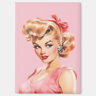 Vintage Pin-Up-Magnet – Rosie Belle Retro 1950er Magnet