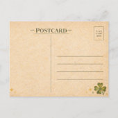 Vintage Pin-Up St. Patrick’s Day Postkarte (Rückseite)