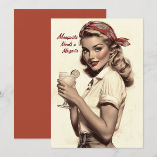 Vintage Pin-Up-Stil: Mamacita braucht eine Margari Einladung