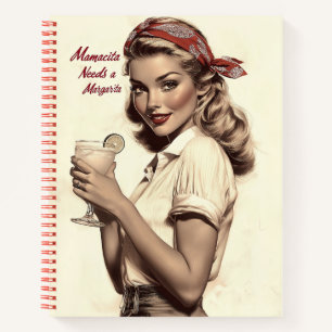 Vintage Pin-Up-Stil: Mamacita braucht eine Margari Notizblock