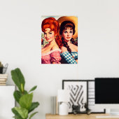 Vintage Pin-ups von Bauernmädchen Poster (Heimbüro)