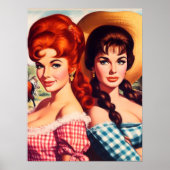 Vintage Pin-ups von Bauernmädchen Poster (Vorne)