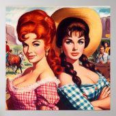 Vintage Pin-ups von Bauernmädchen Poster (Vorne)