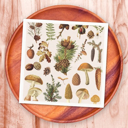 Vintage Pine Forest Treasures Muster Serviette