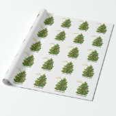 Vintage Pine Tree Weihnachten Geschenkpapier (Ungerollt)