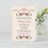 Vintage Pineca comunale Einladung (Stehend Vorderseite)