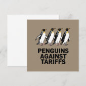 Vintage Pinguine protestieren gegen Zölle Einladung (Vorne/Hinten)