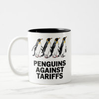Vintage Pinguine protestieren gegen Zölle Lustig