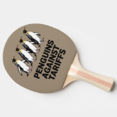 Vintage Pinguine protestieren gegen Zölle Tischtennis Schläger (Seitenansicht)