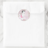 Vintage Pink Baby Shower Stickers (Tasche)