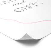 Vintage Pink Bow Girl Kinderduschkarten und Gesche Poster (Ecke)