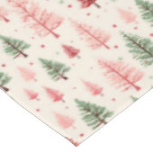 Vintage Pink Christmas Tree  Tischdecke (Schrägansicht)