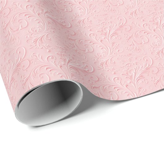 Vintage Pink Coquette Wrapping Paper Geschenkpapier (Rolleneckpunkt)