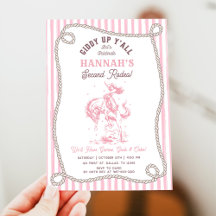 Vintage Pink Cowgirl 2. Geburtstagsfeier