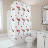 Vintage Pink Flamingo Malerei Duschvorhang (Beispiel)