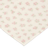 Vintage Pink Floral Cotton Tablecloth Tischdecke (Schrägansicht)