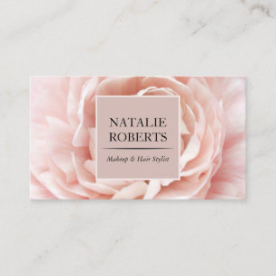 Vintage Pink Floral Eleganter Schönheitssalon & Sp Visitenkarte