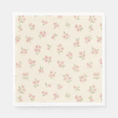 Vintage Pink Floral Napkins Serviette (Vorderseite)
