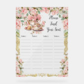 Vintage Pink Floral Tea Party Baby Bridal Seating  Acrylschild (Vorderseite)