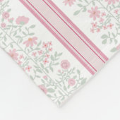 Vintage Pink Floral Wildflowers Coquette Bow Fleecedecke (Ecke)