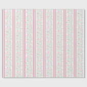 Vintage Pink Floral Wildflowers Coquette Geschenkpapier (Flach)