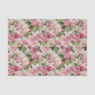 Vintage Pink Flowers Decoupage Seidenpapier