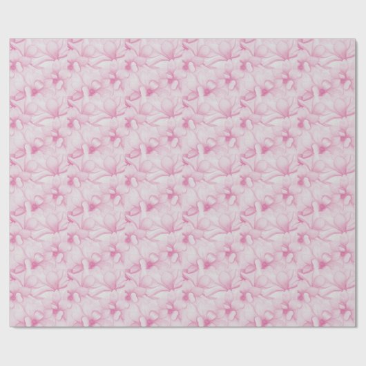 Vintage pink flowers print geschenkpapier (Flach)