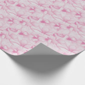 Vintage pink flowers print geschenkpapier (Ecke)