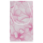 Vintage pink flowers print kleine geschenktüte (Rückseite)