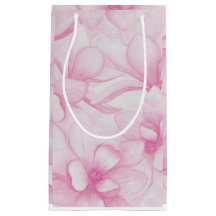 Vintage pink flowers print