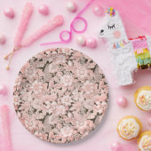 Vintage Pink-Hochzeit Pappteller (Party)