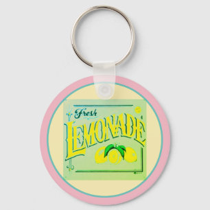 Vintage pink lemonade sign lemon fruit summer schlüsselanhänger