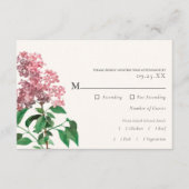 Vintage Pink Lilac Wedding RSVP Enclosure Card Begleitkarte (Vorderseite)