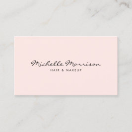 Vintage Pink Makeup und Beauty Business Card Visitenkarte