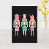 Vintage Pink Nussknacker Squad Frauen Mädchen Kind Karte (Gelbe Blume)