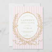 Vintage Pink Paris Glam Bridal Shower Einladung (Vorderseite)