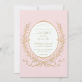 Vintage Pink Paris Glam Invitation Einladung (Vorderseite)