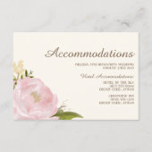 Vintage Pink Peonies Hochzeitskarte Begleitkarte (Vorderseite)