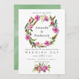 Vintage Pink Peonies Watercolor Hochzeit Einladung