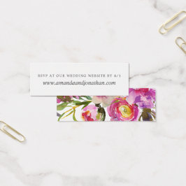 Vintage Pink Peonies Watercolor Wedding RSVP