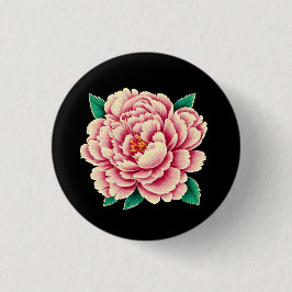 Vintage Pink Peony Blume Button