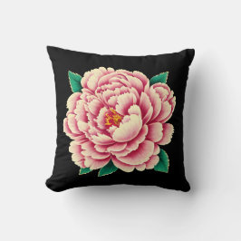 Vintage Pink Peony Blume Kissen