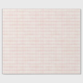 Vintage Pink Plaid Gingham Coquette Wrapping Paper Geschenkpapier (Flach)