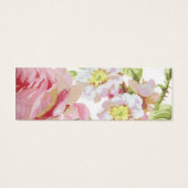 Vintage Pink Rose Posh Wedding Drinks Tickets (Rückseite)
