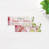 Vintage Pink Rose Posh Wedding Drinks Tickets (Schreibtisch)
