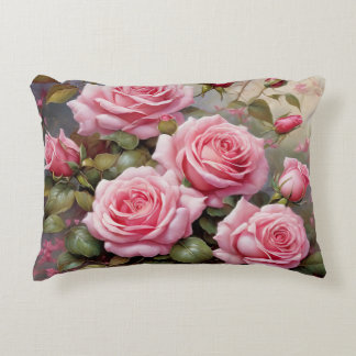 Vintage Pink Roses Dekokissen