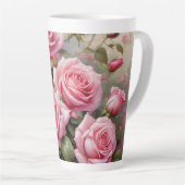 Vintage Pink Roses Milchtasse (Rechte Ecke)