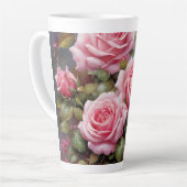 Vintage Pink Roses Milchtasse (Linke Ecke)